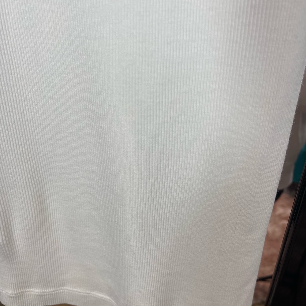 Vince Small Ribbed White Tank Top Small - image 3